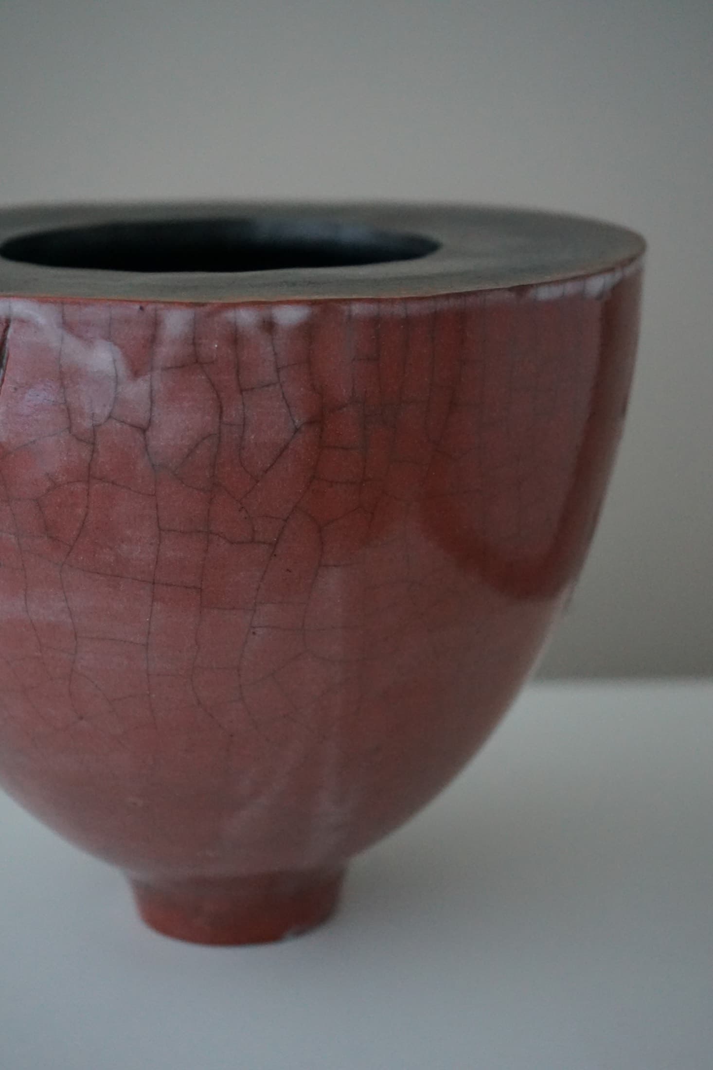 Hohe Schale in Rosé-Kupfer